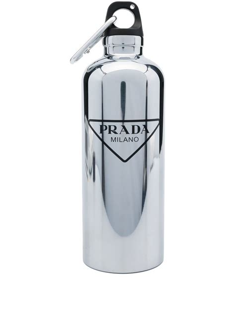 prada logo-print stainless steel water bottle 500ml